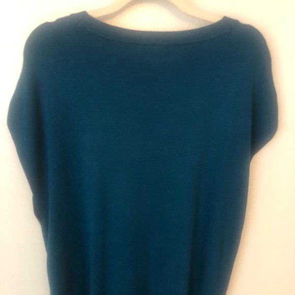 Worthington Teal Blue cap sleeves sweater. - Picture 2 of 5